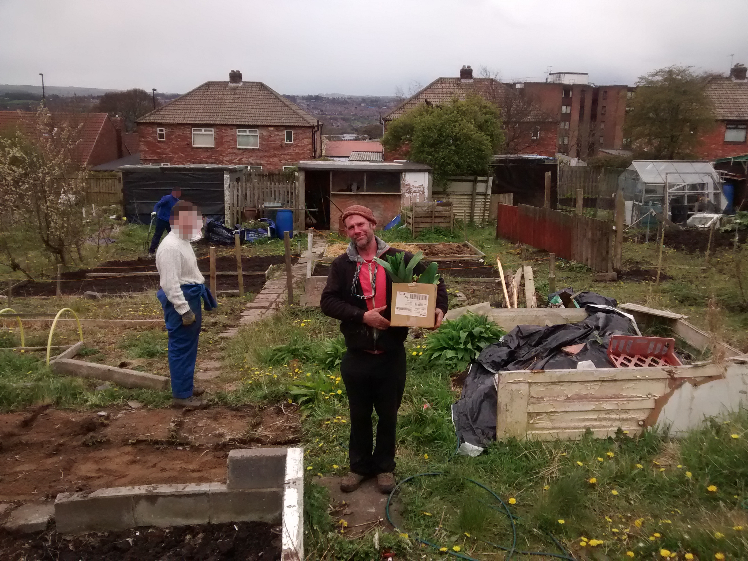 Figure 4.1: The project manager (Michael / Mick) at the Patchwork allotment with hired young people